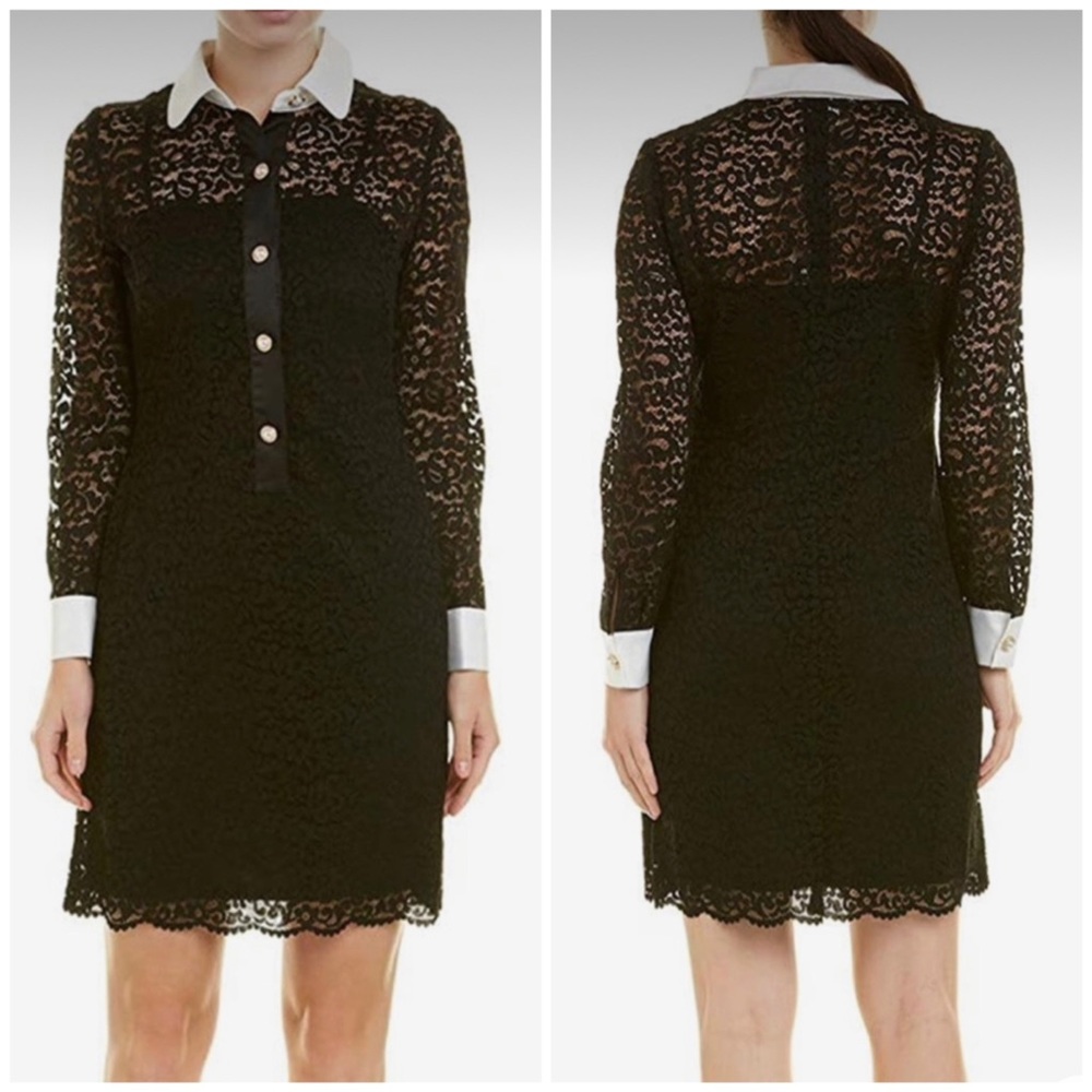 EUC Anne Klein Black Lace Dress. Size 6.